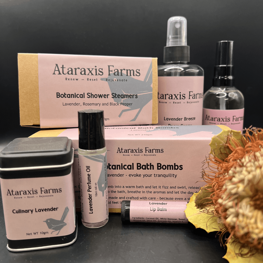 Small-batch farm-grown lavender products including culinary and botanical wellness ranges