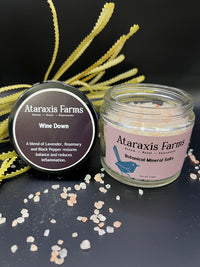 Lavender, Rosemary and Black Pepper Botanical Mineral Salts (Wine Down)
