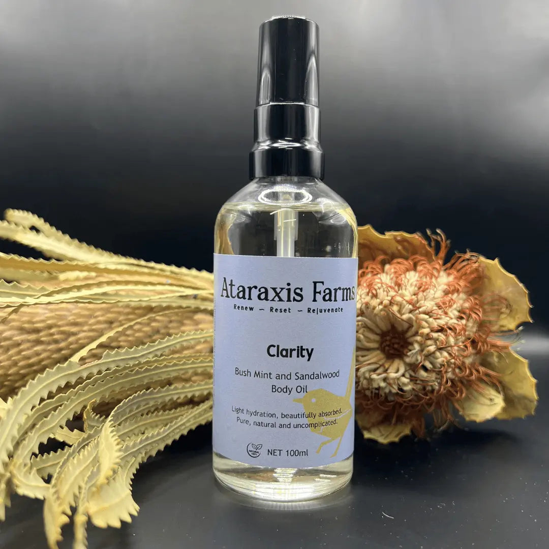 Clarity Body Oil made with 100% Australian Bush Mint Essential Oil