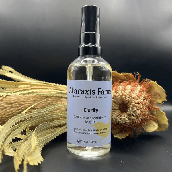 Clarity Body Oil made with 100% Australian Bush Mint Essential Oil