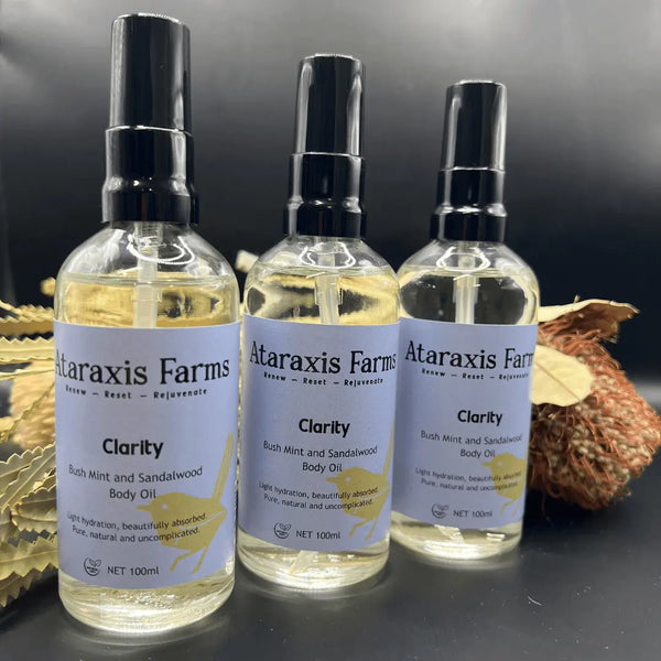 Clarity Body Oil made with 100% Australian Bush Mint Essential Oil