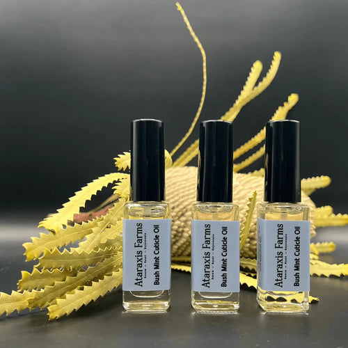 A 100% natural small-batch Bush Mint Cuticle Oil designed to rescue dry, cracked cuticles.