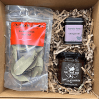 Ataraxis Farms Culinary Gift Pack with Strawberry Gum Loose Leaf, Culinary Lavender and Oaky Creek Road Jam with Lavender.