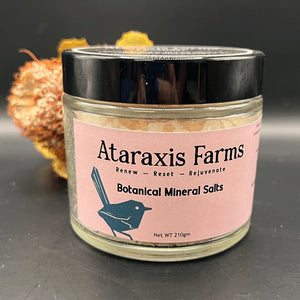 Ataraxis Farms Lavender Botanical Mineral Salts made with 100% natural Himalayan Pink Salt.