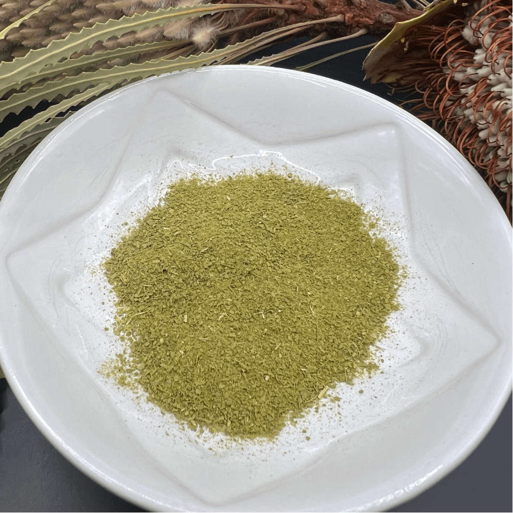 Ground Strawberry Gum in a white bowl Ataraxis Farms