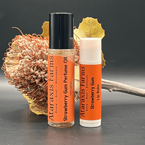 Ataraxis Farms Strawberry Gum Perfume Oil and Strawberry Gum Lip Balm Gift Pack