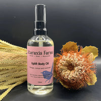 Nourishing and fast hydrating 100% natural and small batch Ataraxis Farms Uplift Body Oil